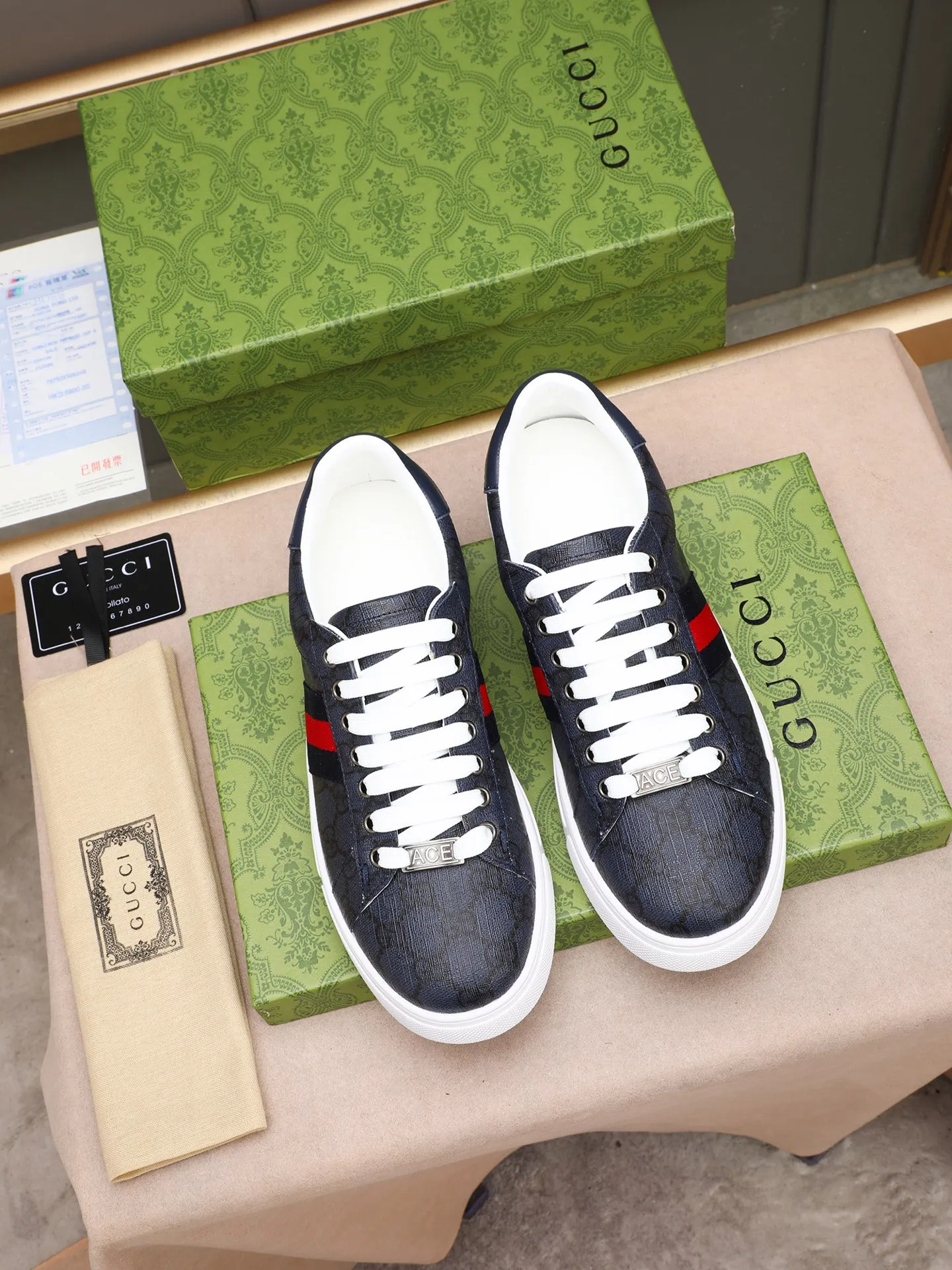 Men's shoes 💰400 [running volume version] GUGGI white shoe series! The fabric is made of imported cowhide➕Gucci special material➕sheep lining➕original rubber outsole, men's size 38-44 (45 can be customized)